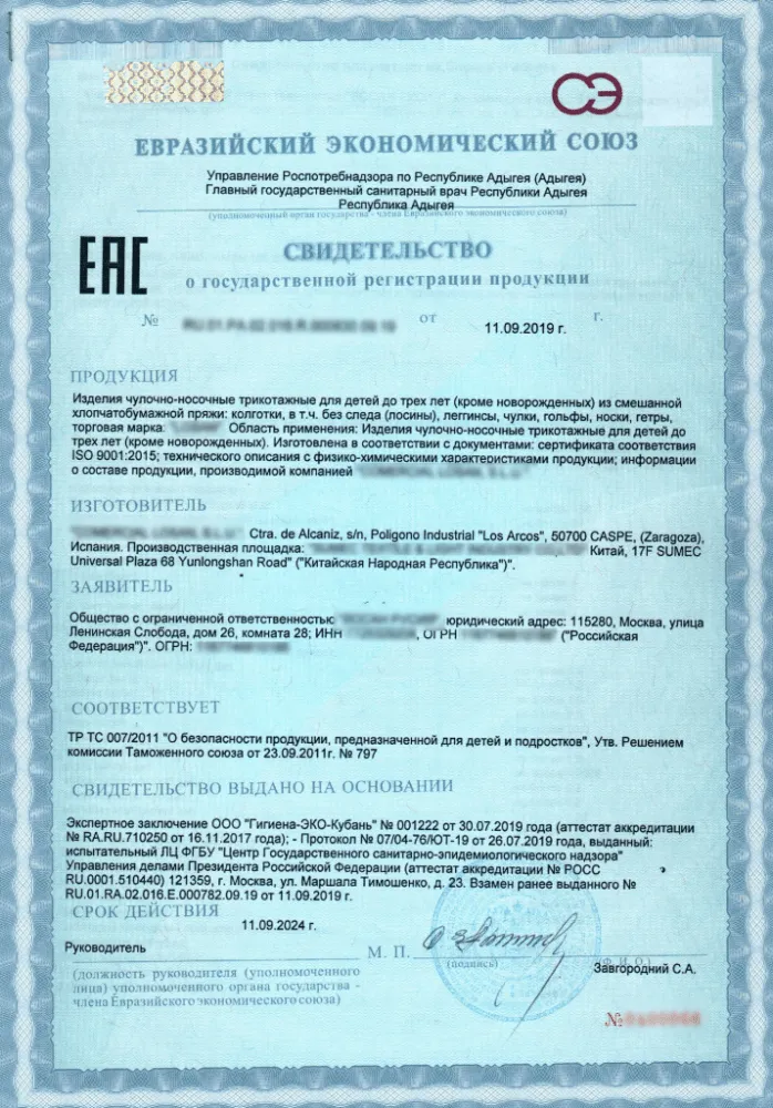 сгр на продукцию