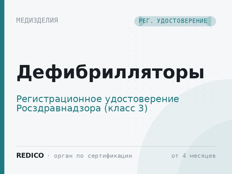 Дефибрилляторы — Регистрационное удостоверение Росздравнадзора (класс 3)